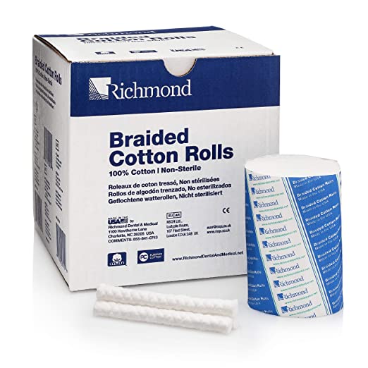 Dukal White Cotton Roll. Roll of Non-Sterile Cotton for Wound Care. Soft and Absorbent, 100% Cotton. Re-Sealable Drawstring Polybag. White, Single