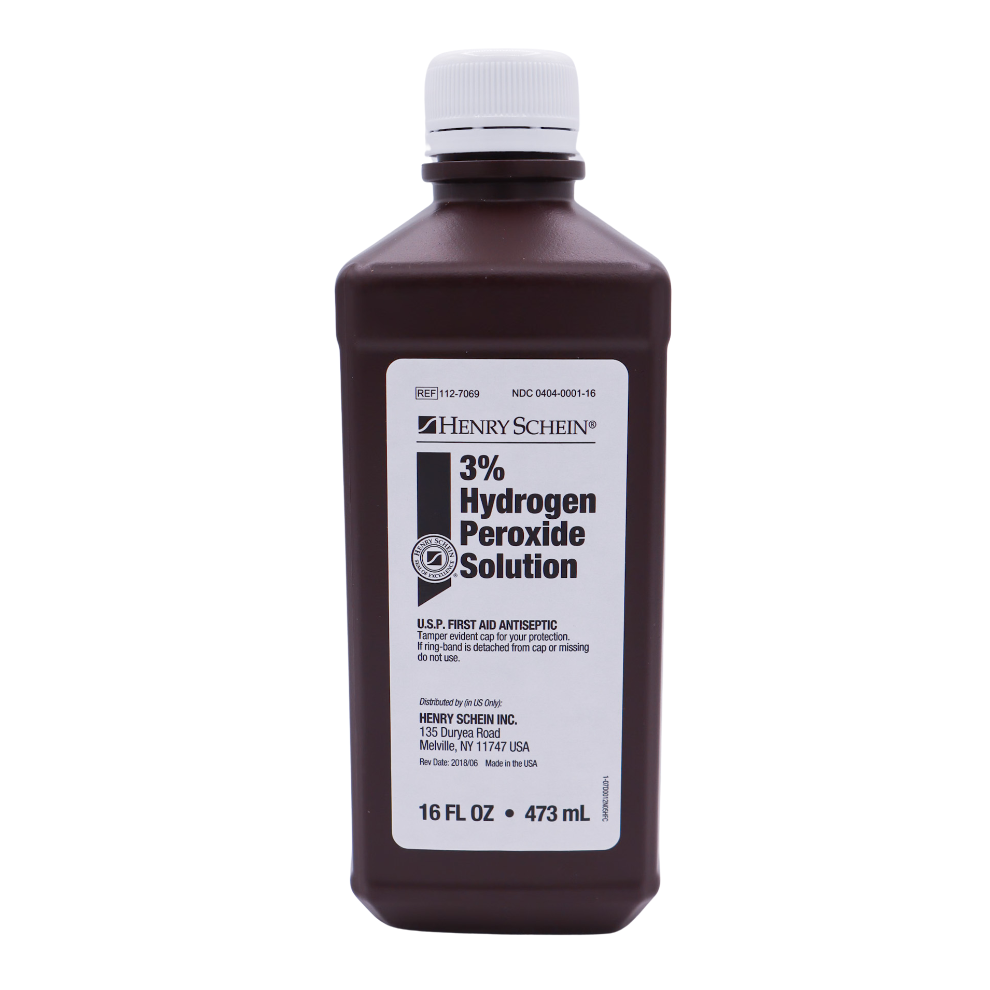 Henry Schein 3% Hydrogen Peroxide Solution - 16 fl oz | USP First Aid Antiseptic for Wounds, Cuts, and Minor Injuries