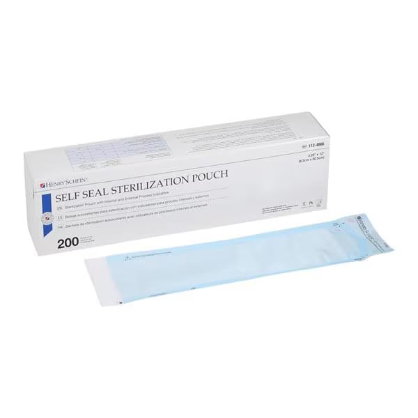 Self-Sealing Sterilization Pouches, Latex-Free, 3.25 x 12 in