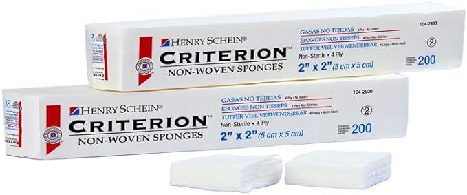 Henry Schein Rayon/Polyester Blend Non-Woven Sponges, 4 Ply Non-Sterile, 4-Ply, 200/Pack