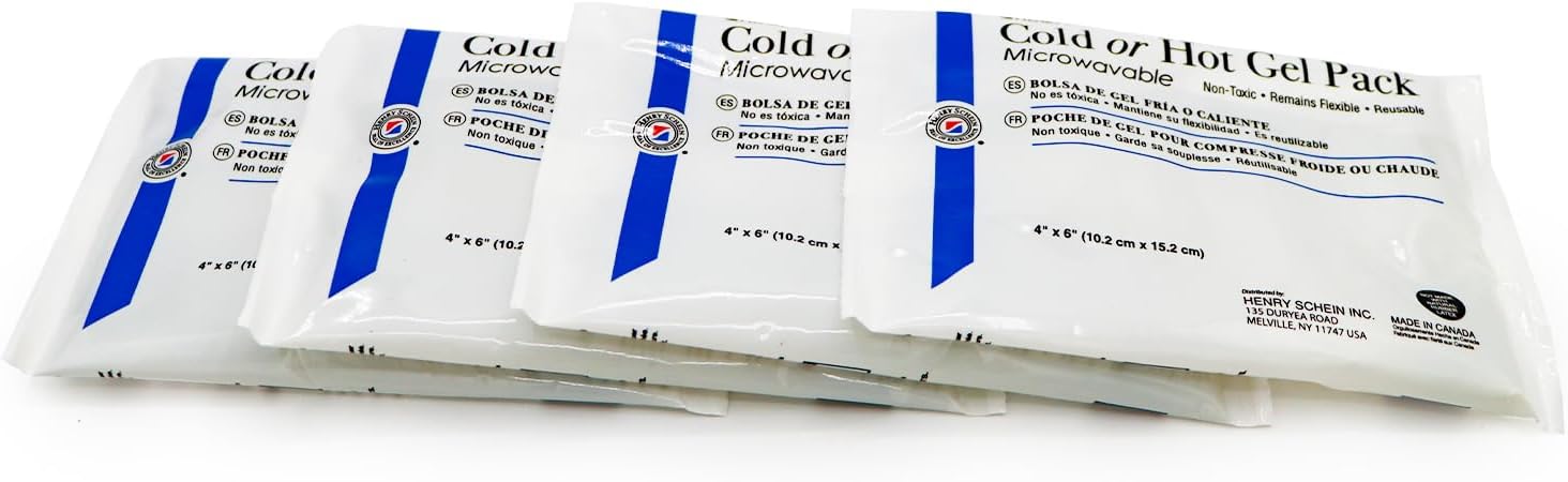 Henry Schein Reusable Hot and Cold Gel Packs, Case of 100, 4" x 6"
