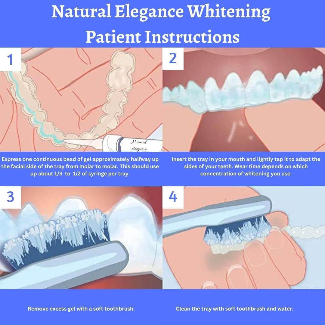 Natural Elegance® Plus 22% Carbamide Peroxide Mint Flavor Teeth Whitening Gel by Henry Schein, Two 3-ml Syringes, Compare to Opalescence, Dramatic Professional Whitening, Reduced Sensitivity