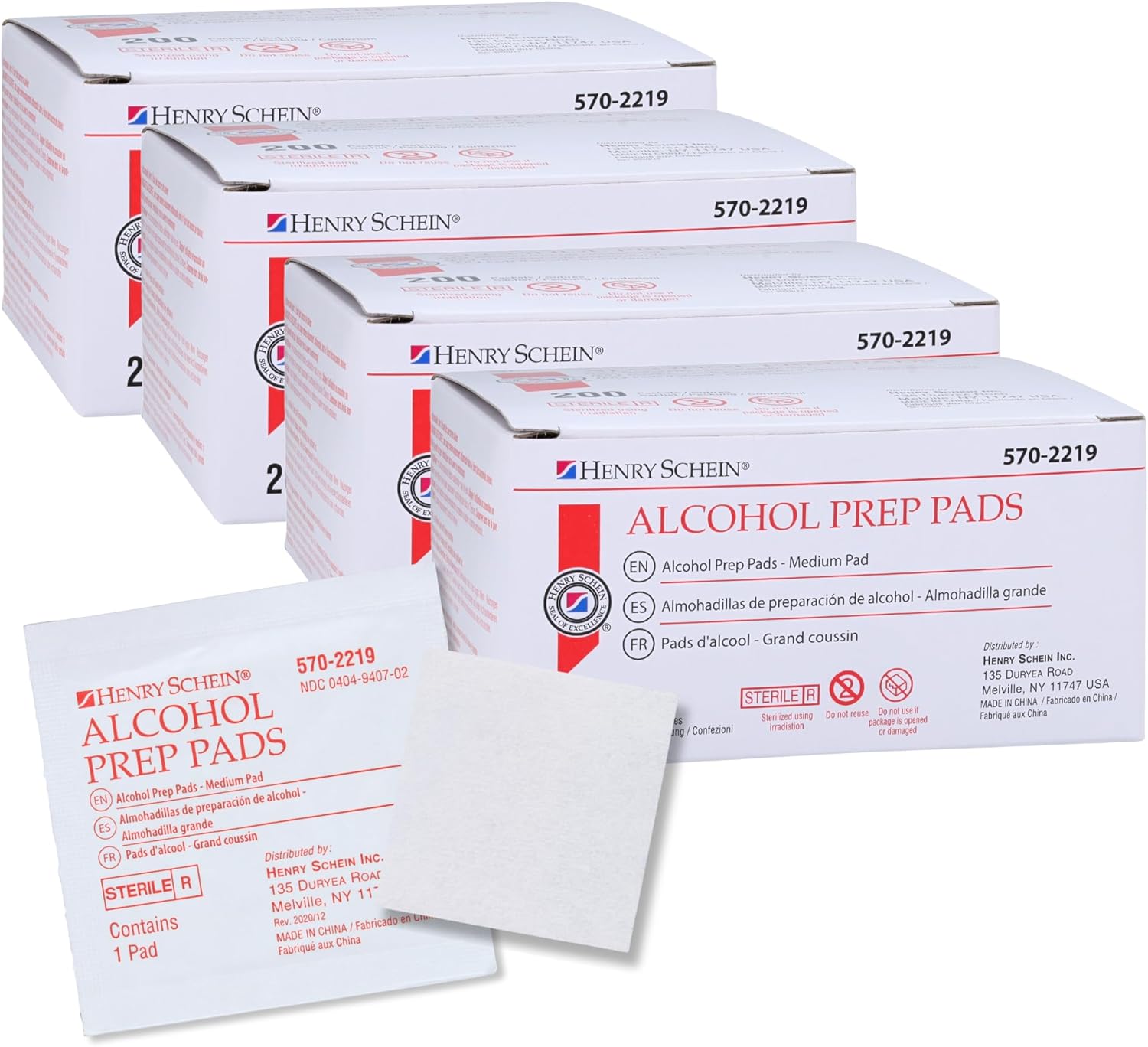 Henry Schein Alcohol Prep Pads - Medium, 2-ply, Sterile