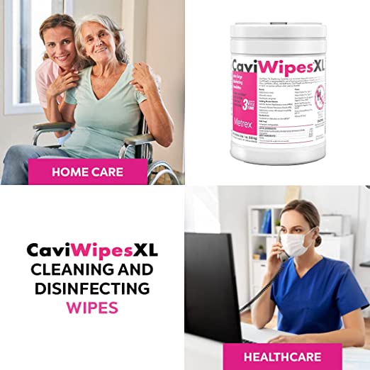 METREX 13-1150 CaviWipes Disinfecting Towelettes, X-Large for Medical Room Cleaning